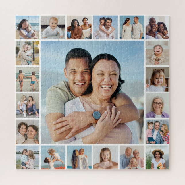 Create Your Own 21 Photo Collage Jigsaw Puzzle (Vertical)
