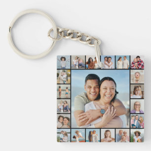 Create Your Own 21 Photo Collage Key Ring