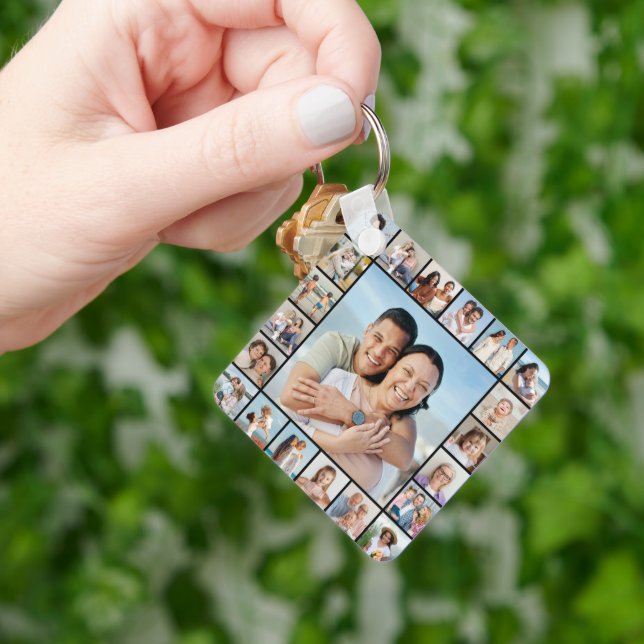 Create Your Own 21 Photo Collage Key Ring (Hand)