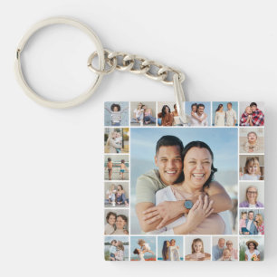Create Your Own 21 Photo Collage Key Ring