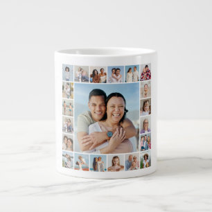 Create Your Own 21 Photo Collage Large Coffee Mug