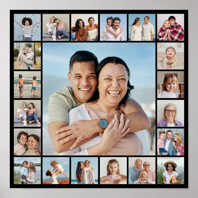 Create Your Own 21 Photo Collage Poster (Front)
