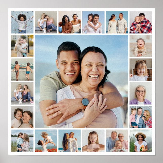 Create Your Own 21 Photo Collage Poster (Front)