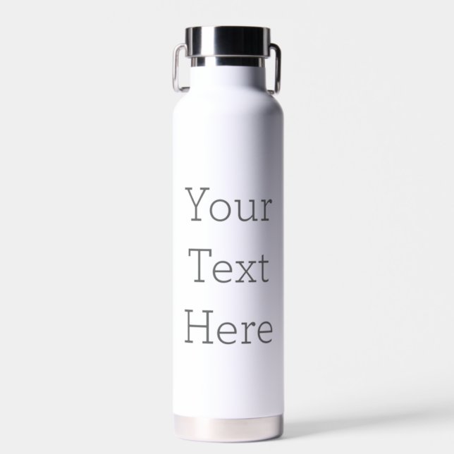 Custom Water Bottle Style: Thor Copper Vacuum Insulated Bottle, Size: Water Bottle (650 ml), Color: White (Front)