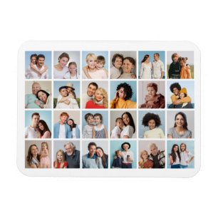 Create Your Own 24 Photo Collage Flexible Magnet