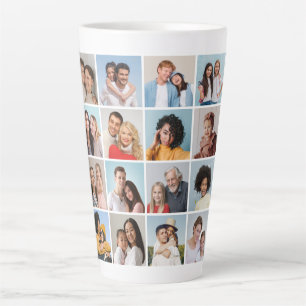 Create Your Own 24 Photo Collage Latte Mug