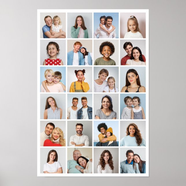 Create Your Own 24 Photo Collage  Poster (Front)