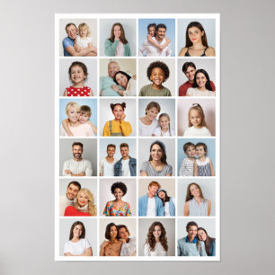 Create Your Own 24 Photo Collage Poster
