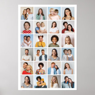 Create Your Own 24 Photo Collage  Poster