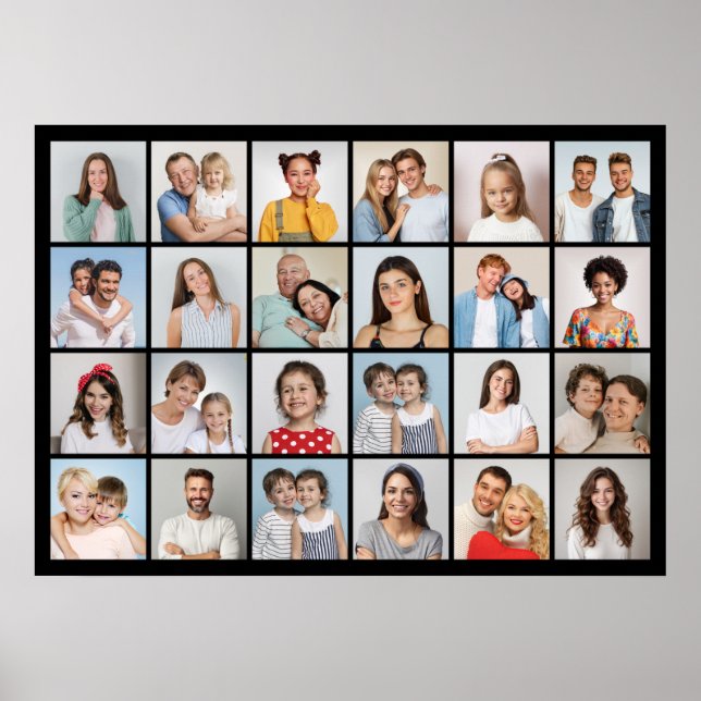 Create Your Own 24 Photo Collage  Poster (Front)