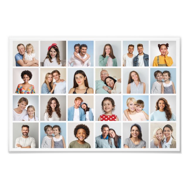 Create Your Own 24 Photo Collage Print (Front)