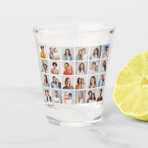 Create Your Own 24 Photo Collage Shot Glass