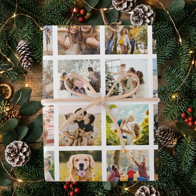 Create Your Own 24 Photo Collage Wrapping Paper Sheet (Creator Uploaded)
