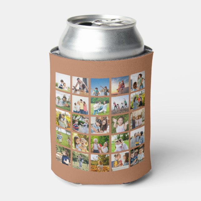 Create Your Own 25 Photo Collage Editable Can Cooler (Can Front)