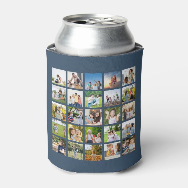 Create Your Own 25 Photo Collage Editable Can Cooler (Can Front)
