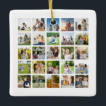 Create Your Own 25 Photo Collage Editable Ceramic Ornament<br><div class="desc">Create a timeless masterpiece with our "Editable 25 Photo Collage." Perfect for capturing memories from Christmas, birthdays, weddings, anniversaries, graduations, Father's Day, Mother's Day, or any other special occasion, this collage allows you to curate a personalised and stunning visual narrative. With its customisable features, you can arrange and edit the...</div>
