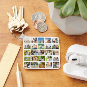 Create Your Own 25 Photo Collage Editable Key Ring