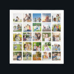 Create Your Own 25 Photo Collage Editable Napkin<br><div class="desc">Create a timeless masterpiece with our "Editable 25 Photo Collage." Perfect for capturing memories from Christmas, birthdays, weddings, anniversaries, graduations, Father's Day, Mother's Day, or any other special occasion, this collage allows you to curate a personalised and stunning visual narrative. With its customisable features, you can arrange and edit the...</div>