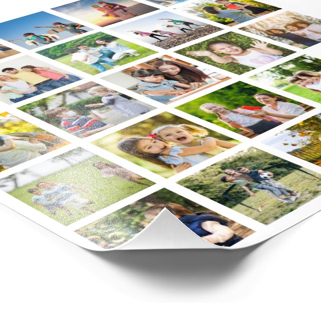 Create Your Own 25 Photo Collage Editable Print (Corner)