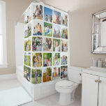 Create Your Own 25 Photo Collage Editable Shower Curtain<br><div class="desc">Create a timeless masterpiece with our "Editable 25 Photo Collage." Perfect for capturing memories from Christmas, birthdays, weddings, anniversaries, graduations, Father's Day, Mother's Day, or any other special occasion, this collage allows you to curate a personalised and stunning visual narrative. With its customisable features, you can arrange and edit the...</div>