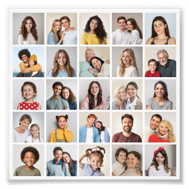 Create Your Own 25 Photo Collage Photo Enlargement (Front)