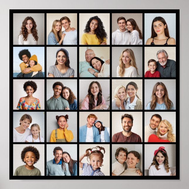 Create Your Own 25 Photo Collage Poster (Front)