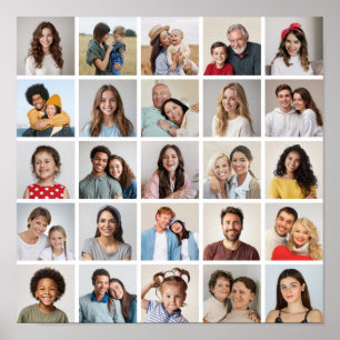 Create Your Own 25 Photo Collage Poster