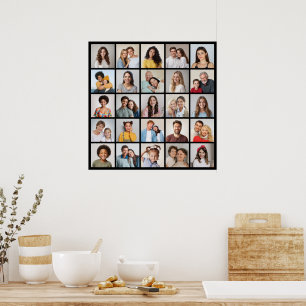 Create Your Own 25 Photo Collage Poster