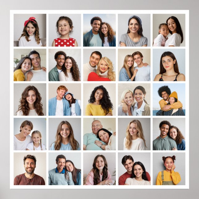 Create Your Own 25 Photo Collage Poster (Front)