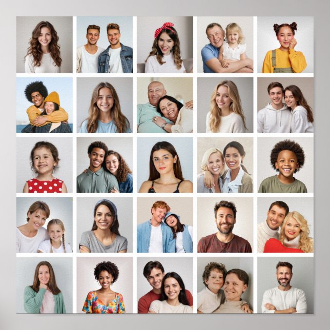 Create Your Own 25 Photo Collage Poster (Front)