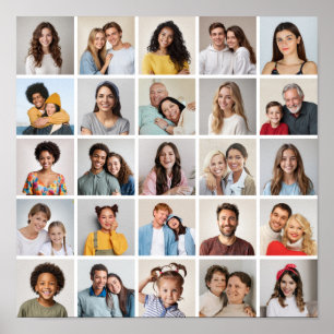 Create Your Own 25 Photo Collage Poster