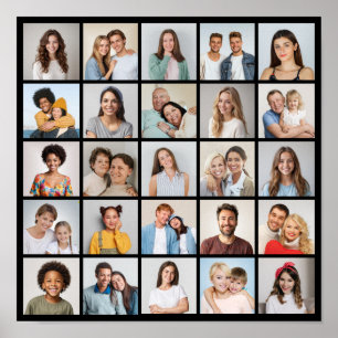 Create Your Own 25 Photo Collage Poster