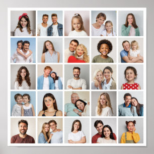 Create Your Own 25 Photo Collage Poster