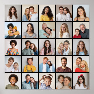 Create Your Own 25 Photo Collage Poster
