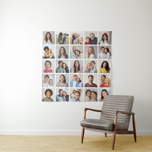 Create Your Own 25 Photo Collage Tapestry (In Situ)