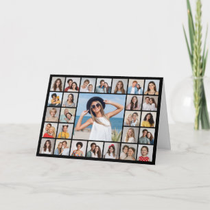 Create Your Own 27 Photo Collage Greeting Card
