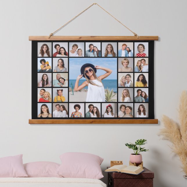 Create Your Own 27 Photo Collage Hanging Tapestry (Bedroom)