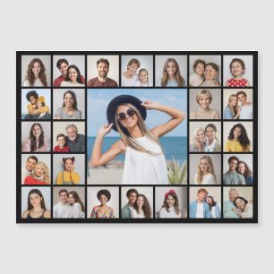 Create Your Own 27 Photo Collage Magnetic Card