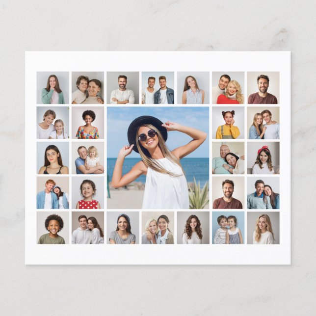 Create Your Own 27 Photo Collage Paper Sheet (Front)
