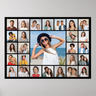 Create Your Own 27 Photo Collage Poster