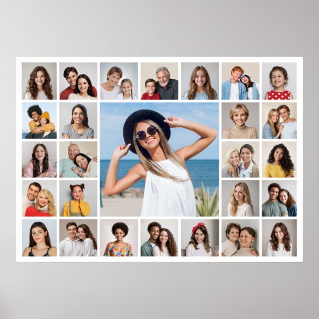 Create Your Own 27 Photo Collage Poster (Front)