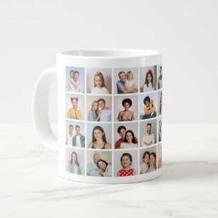 Create Your Own 28 Photo Collage Large Coffee Mug