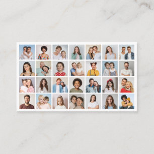 Create Your Own 28 Photo Collage Pack of 100 Business Card