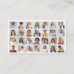 Create Your Own 28 Photo Collage Pack of 100 Loyalty Card
