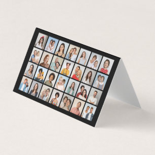 Create Your Own 28 Photo Collage Pack of 25 Business Card