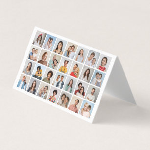 Create Your Own 28 Photo Collage Pack of 25 Business Card