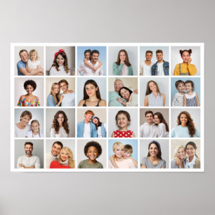 Create Your Own 28 Photo Collage Poster
