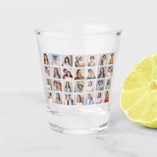 Create Your Own 28 Photo Collage Shot Glass
