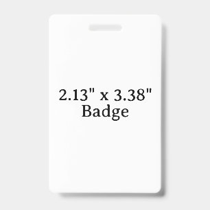 Create Your Own 2.13" x 3.38" Vertical PVC Badge ID Badge