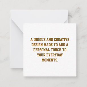 Create Your Own 2.5"x2.5" Note Card With Envelope